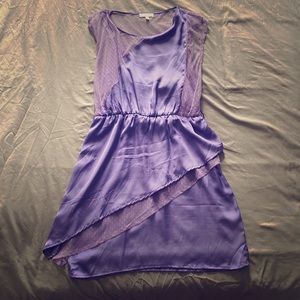 Unique asymmetrical purple dress